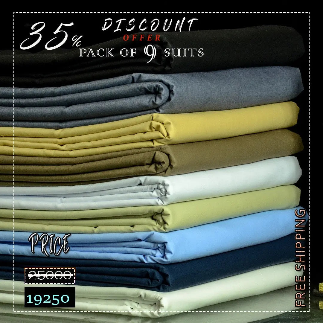 PIMA GOLD COTTON (PACK OF 9 SUITS) DEAL C01 Glamourcloth.com