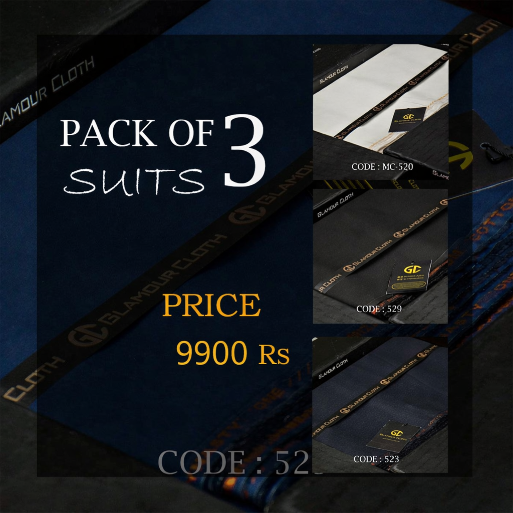 Mizaj Premium Cotton (PACK OF 3 SUITS) DEAL 10 Glamourcloth.com