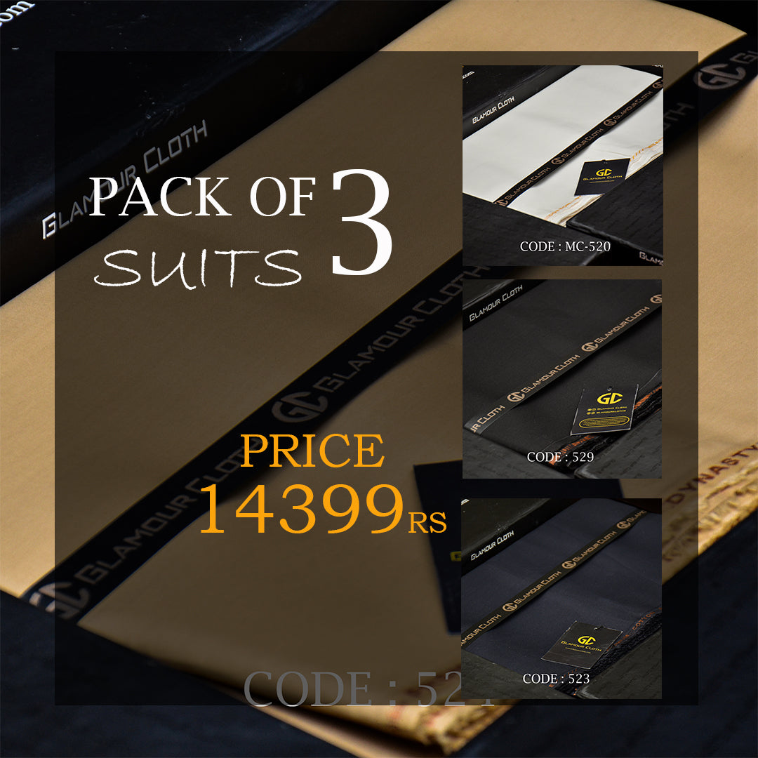 Mizaj Premium Cotton (PACK OF 3 SUITS) DEAL 12