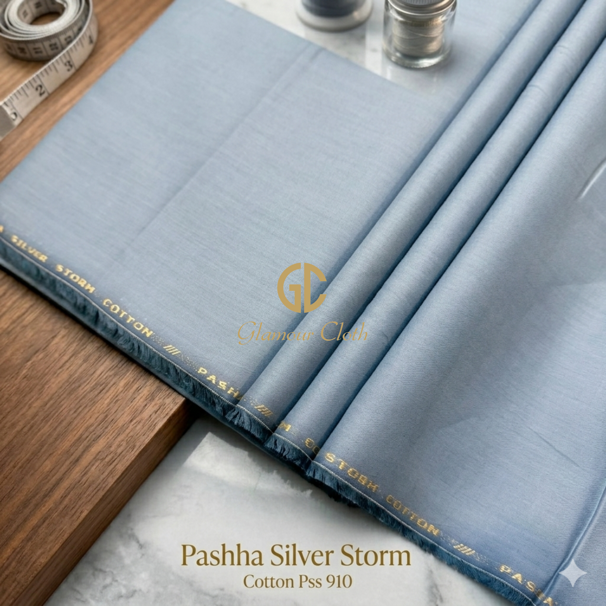 Pashha Silver Storm Cotton By Glamour Cloth Glamourcloth.com