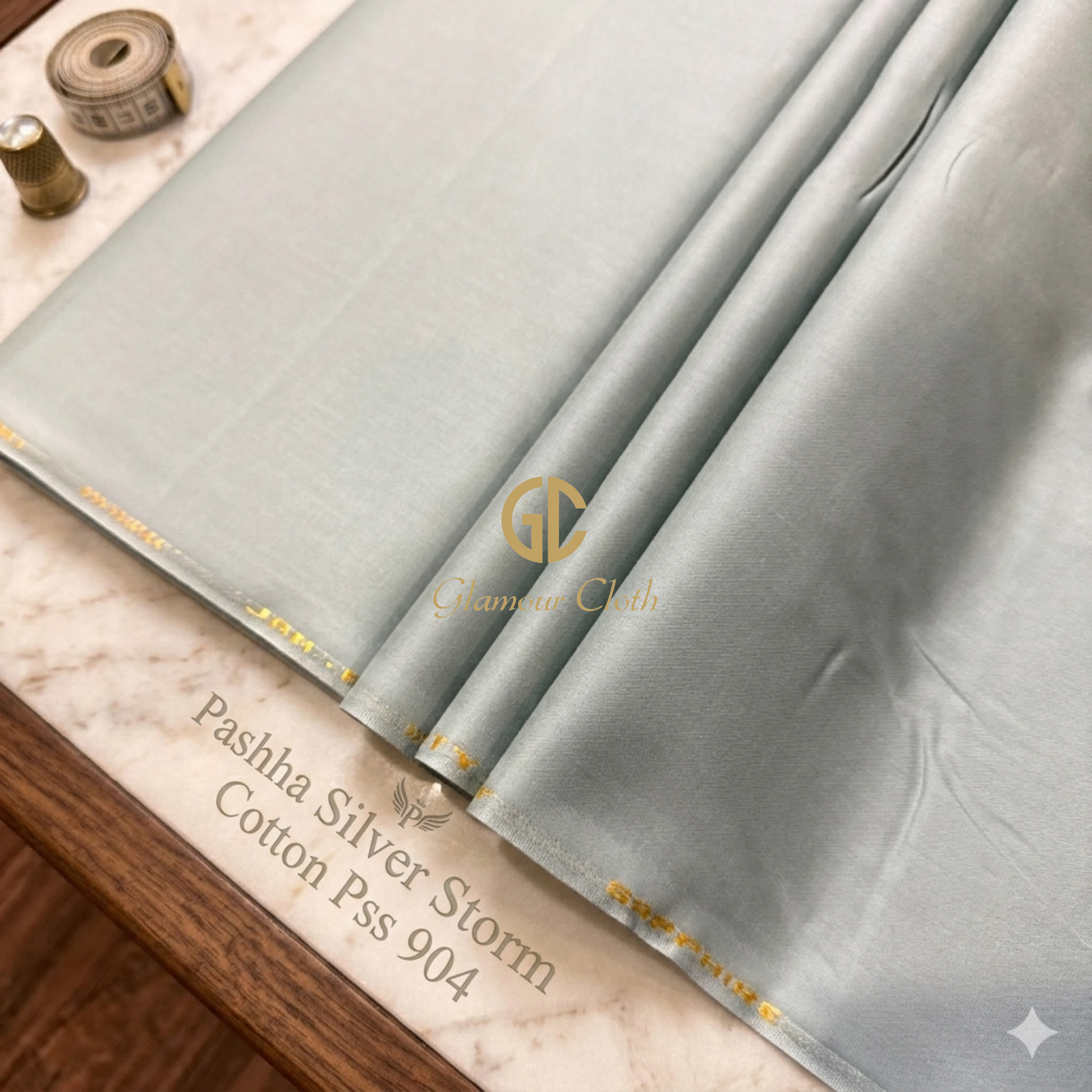 Pashha Silver Storm Cotton By Glamour Cloth Glamourcloth.com