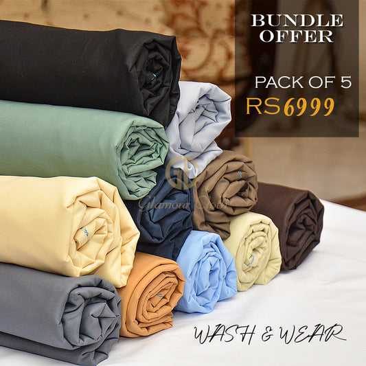 Wash & Wear For Summer (PACK OF 5 SUITS) DEAL C005